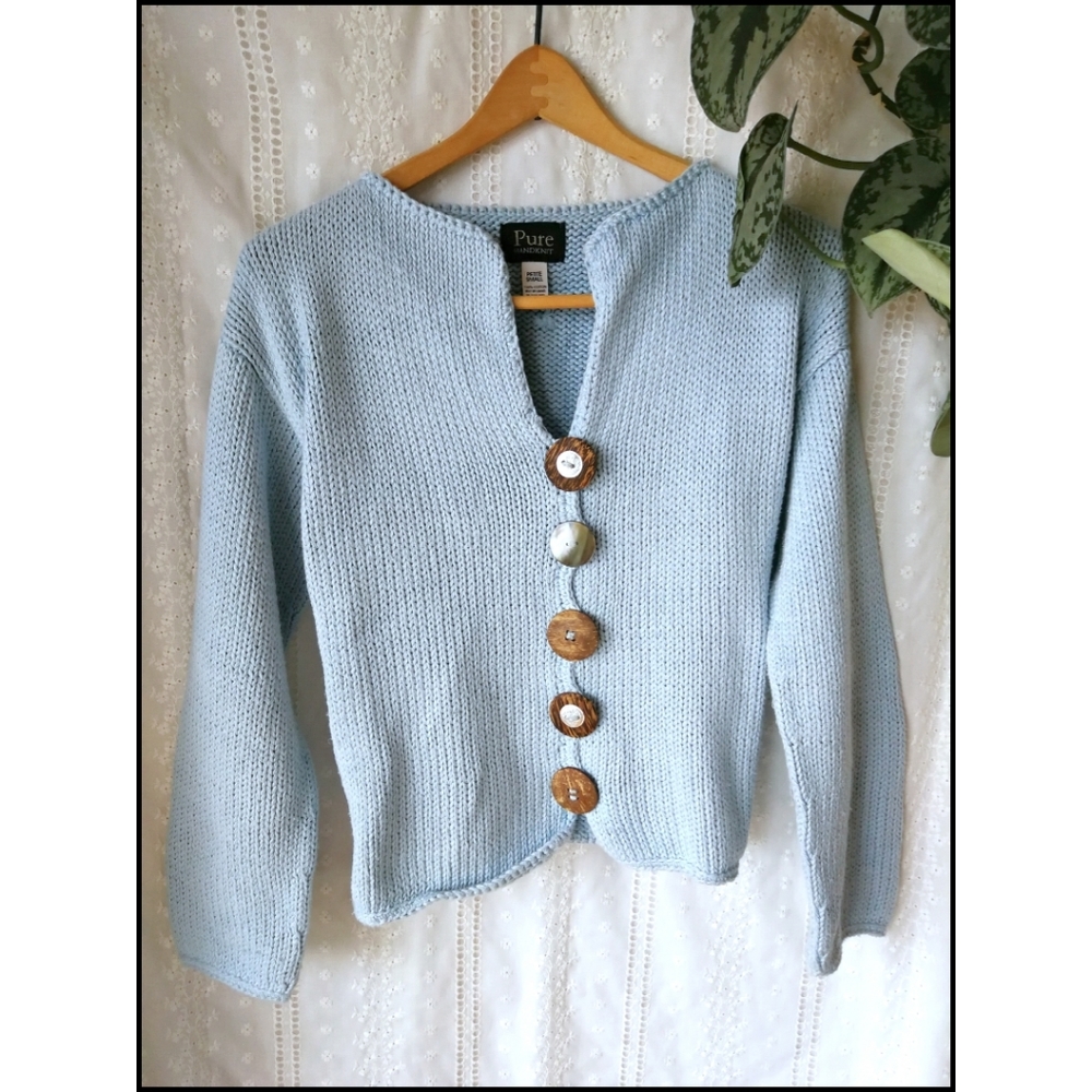Pure Handknit Button Sweater SP